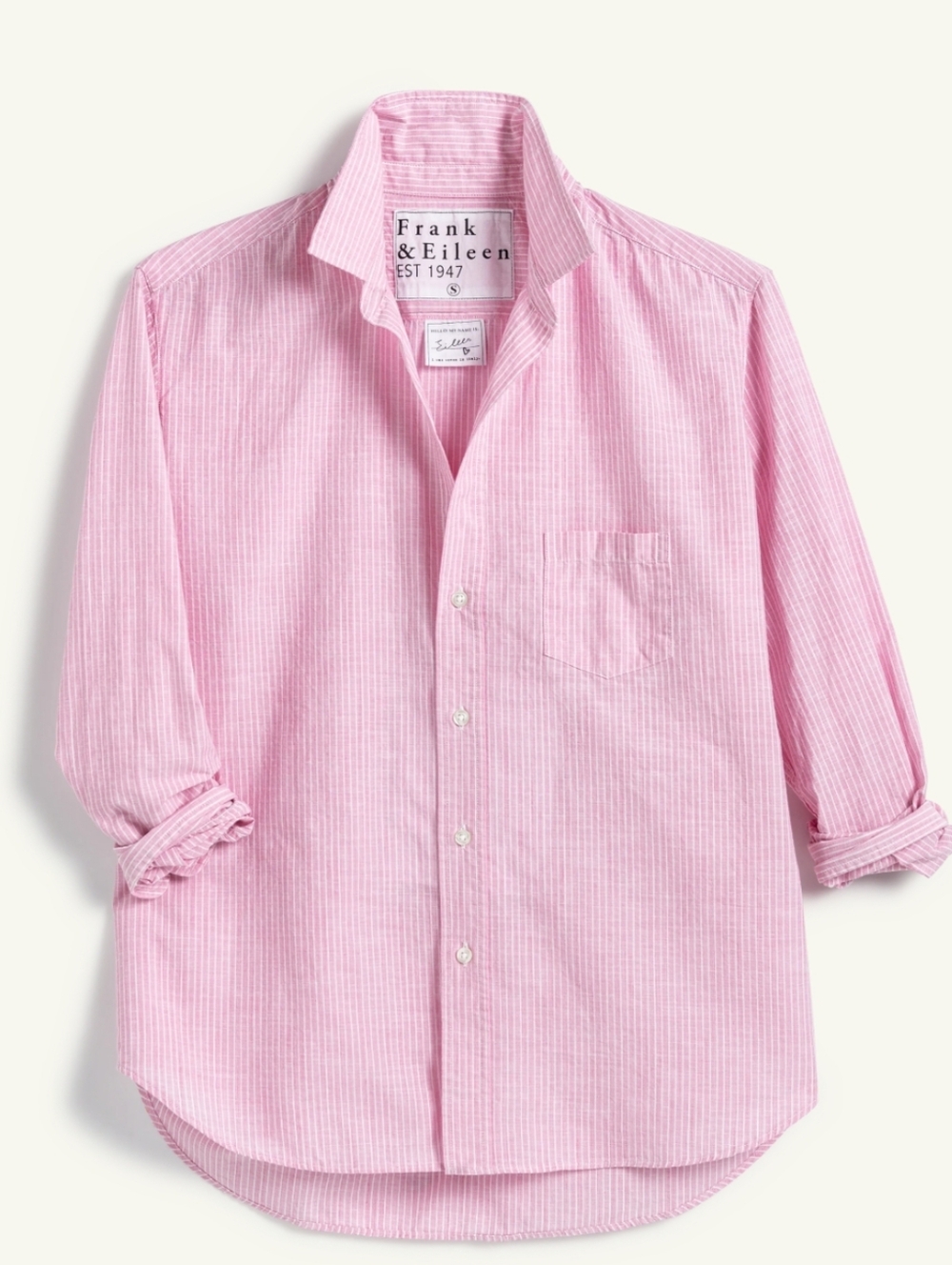 Frank & Eileen Barry Button Front Shirt 100% Cotton Size Large